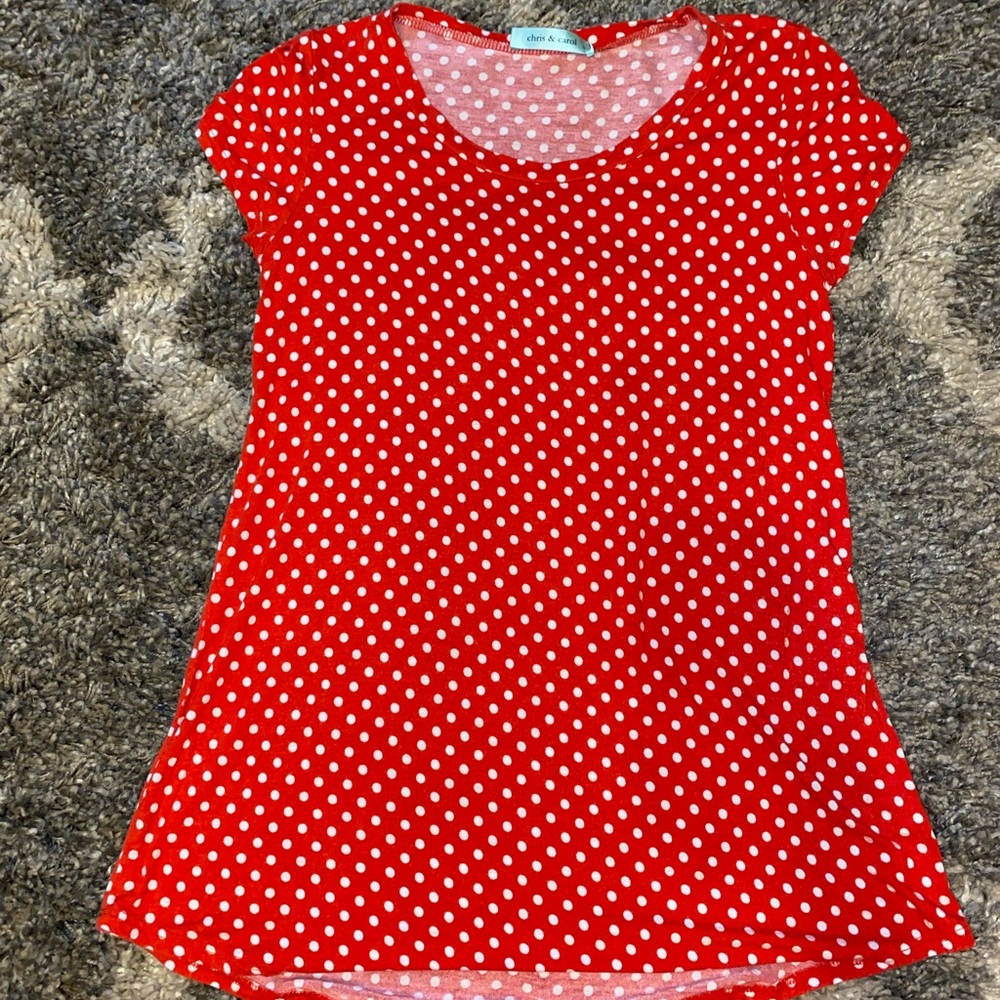 Chris & Carol Red Polka Dot Tee!